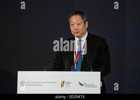 Hong Kong, Hong Kong. 05 novembre 2025. Kelvin Wong, président de la Hong Kong Securities and futures Commission lors du Hong Kong Global Financial leaders Investment Summit, le 5 novembre 2025 à Hong Kong. (Photo de Vernon Yuen/Nexpher images/Sipa USA) crédit : Sipa USA/Alamy Live News Banque D'Images