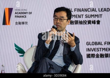 Hong Kong, Hong Kong. 05 novembre 2025. Zhao Peng, président-directeur général de Citadel Securities lors du sommet mondial des leaders financiers de Hong Kong le 5 novembre 2025 à Hong Kong. (Photo de Vernon Yuen/Nexpher images/Sipa USA) crédit : Sipa USA/Alamy Live News Banque D'Images