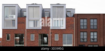 Nouveaux bâtiments résidentiels modernes dans le quartier de Vathorst à Amersfoort. Banque D'Images