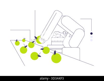 Illustration du vecteur de concept abstrait des robots de tri et d'emballage. Illustration de Vecteur