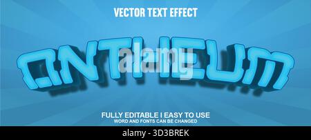 Effet texte vectoriel modifiable Illustration de Vecteur