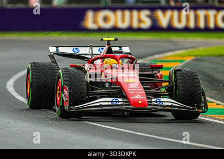 Lewis Hamilton (GBR) - Scuderia Ferrari - Ferrari SF-25 - Ferrari lors du Grand Prix d'Australie de formule 1 Louis Vuitton 2025. Banque D'Images