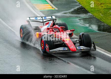 Charles Leclerc (mon) - Scuderia Ferrari - Ferrari SF-25 - Ferrari lors du Grand Prix d'Australie de formule 1 Louis Vuitton 2025. Banque D'Images