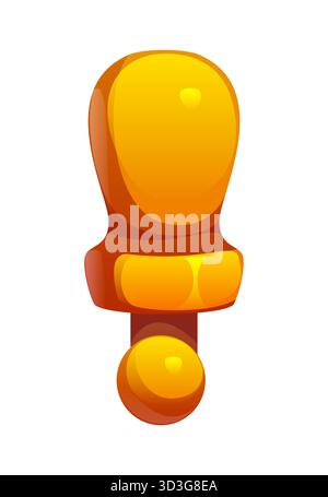 Police pirates, police caricaturale corsaire des Caraïbes ou type, point d'exclamation vectoriel. Signe de ponctuation de police pirate du batteur de cloche de navire pour pirate maritime ou corsaire voile aventure typographie Illustration de Vecteur