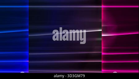 Un fond vitreux rayé bleu et violet avec un grain délicat et un éclairage doux. Fond abstrait avec des couleurs vibrantes et une ambiance futuriste Banque D'Images