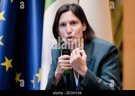 Roma, Italie. 06 novembre 2025. La segretaria PD Elly Schlein in occasione del evento il crédit : LaPresse/Alamy Live News Banque D'Images