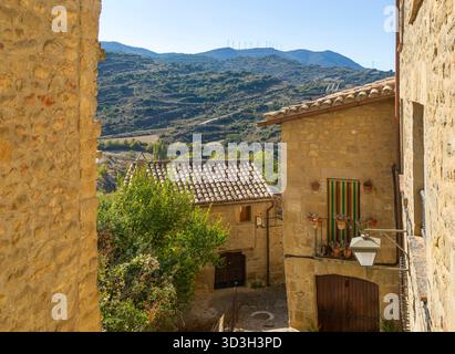 Bâtiments historiques dans le village médiéval de SOS del Rey Católico, Cinco Villas district, province de Saragosse, Aragon, Espagne, Europe Banque D'Images