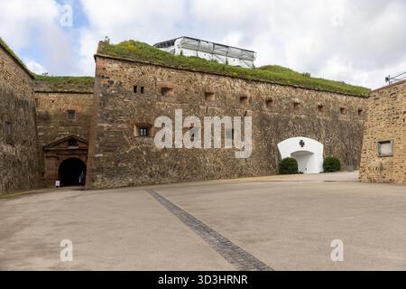 Forteresse d'Ehrenbreitstein à Coblence un jour d'automne Banque D'Images