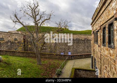 Forteresse d'Ehrenbreitstein à Coblence un jour d'automne Banque D'Images