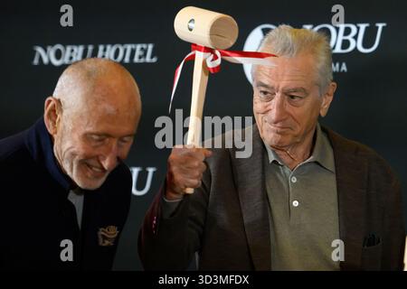 Rome, Italie. 06 novembre 2025. Meir Teper et l'acteur Robert de Niro assistent à la cérémonie du saké pour l'ouverture de l'hôtel Nobu sur la via Veneto à Rome (Italie), le 6 novembre 2025. Crédit : Insidefoto/Alamy Live News Banque D'Images