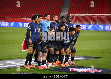 Belgrade, Serbie. 6 novembre 2025. Photo de l'équipe LOSC Lille avant le match de football de l'UEFA Europa League entre Crvena Zvezda - LOSC Lille. Banque D'Images