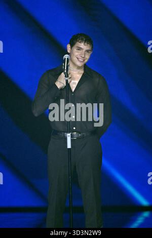 Milano, Trasmissione TV “X Factor” 2025, terza puntata Nella foto : EroCaddeo Banque D'Images