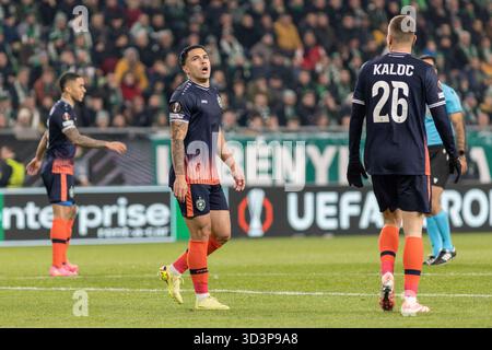 Budapest, Hongrie. 06h, novembre 2025. Caio de Ludogorets Razgrad vu lors du match de l'UEFA Europa League entre Ferencvaros et Ludogorets Razgrad au Groupama Arena de Budapest. Banque D'Images
