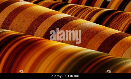 Le fond vintage coloré présente des cercles et des tubes entrelacés, créant une scène vivante et abstraite qui attire le regard et éveille l'imagination. Banque D'Images