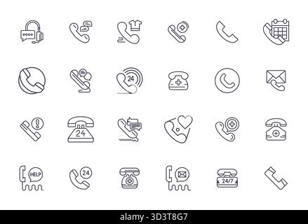 Icônes vectorielles 24 Bold Line conçues avec précision pour support Line, conçues à 256x256 Detail Enhanced Resolution pour une clarté et une évolutivité exceptionnelles Illustration de Vecteur