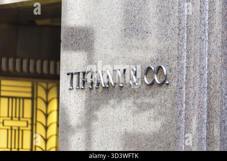 NEW YORK, USA - 15 MAI 2019 : Tyffany et Co. store Front à New York sur la 5th Avenue Banque D'Images