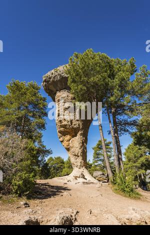Ville enchantée formations rocheuses uniques à Cuenca, Espagne Banque D'Images