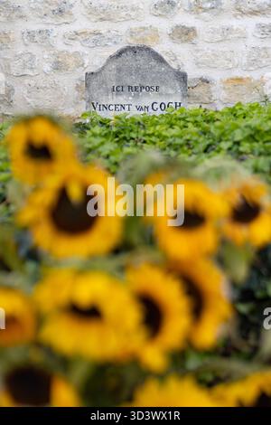 La tombe de Vincent Van Gogh à Auvers-sur-Oise, à l'extérieur de Paris. Banque D'Images