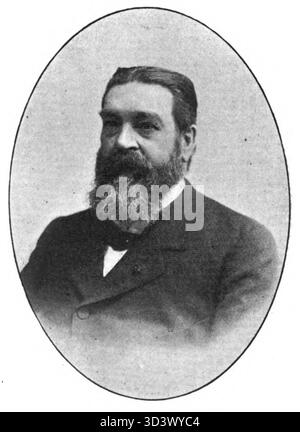 Ce portrait de 1897 représente Maurits Cornelis van Hall (1836-1900), homme politique néerlandais connu pour son implication dans la vie politique néerlandaise. Van Hall a occupé divers rôles, contribuant à la gouvernance néerlandaise à la fin du XIXe siècle. Banque D'Images