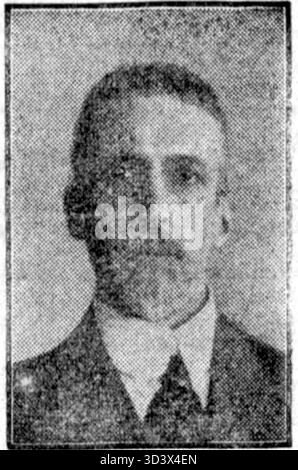 Photographie de M. Brinkman, architecte de renom de Rotterdam, prise le 28 février 1925. Il est une figure clé de l'architecture néerlandaise du début du XXe siècle, particulièrement connu pour ses contributions modernistes. Banque D'Images