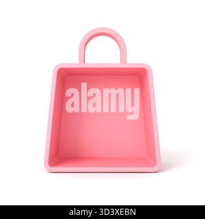 Blanc doux rose pastel couleur pastel boîte d'affichage de produit stand isolé sur fond blanc idée créative minimale renderi conceptuel 3D Banque D'Images