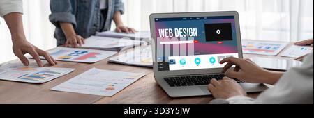 Le logiciel de conception de site Web fournit un modèle rapide pour les affaires de détail en ligne et le commerce électronique Banque D'Images