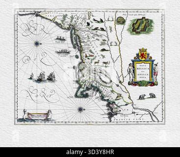 Mitchell's National map of the American Republic – 19th Century United States Cartography, public Domain Map for Educational & Decorative Use Banque D'Images
