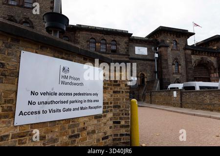 HM prison Wandsworth, une prison pour hommes de catégorie B dans le sud-ouest de Londres, General View GV Banque D'Images
