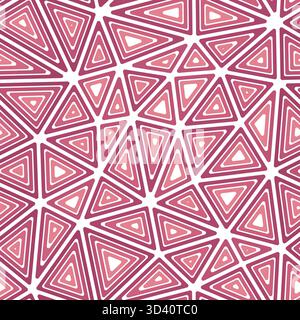 Fond de mosaïque avec de grands triangles intérieurs multiples et répétés dans un style coloré monoton. Illustration de Vecteur