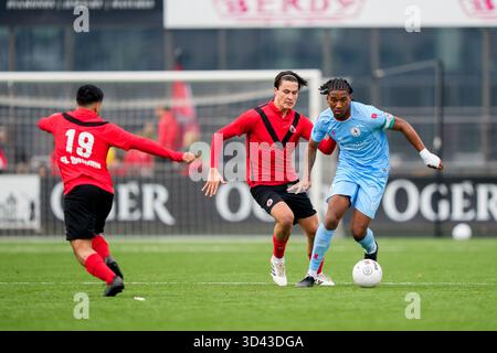 Amsterdam, pays-Bas. 08 novembre 2025. AMSTERDAM, 08-112025, Sportpark Goed Genoeg, saison 2025/2026, Dutch Tweede Divisie Football, match entre l'AFC et Jong Sparta Rotterdam, photos crédits : Pro Shots/Alamy Live News Banque D'Images