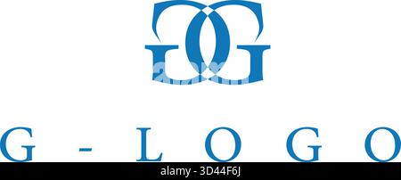 Élégant monogramme double G. Illustration de Vecteur