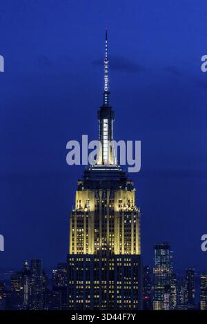 New york, États-Unis - 17 mai 2019 : Top of Close Up of Empire State Building, New York City, États-Unis Banque D'Images