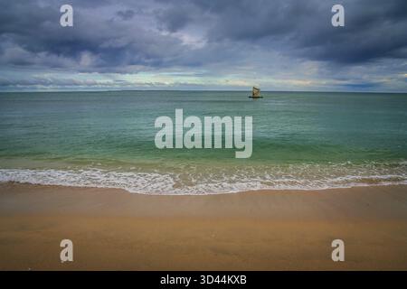 Plage près du village de pêcheurs d'Anakao, au sud ouest de Madagascar Banque D'Images
