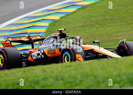 Sao Paulo, Brésil. 9 novembre 2025. Lors de la session de qualification de la formule 1 MSC croisières Grande Premio de Sao Paulo 2025, Sao Paulo, Brésil, Autodromo Jose Carlos Pace du 6 au 9 novembre 2025. Round 21 du 24 Championnat du monde FIA de formule 1 2025. Crédit : Alessio de Marco | Actualités en direct Avens-Images.com/Alamy Banque D'Images