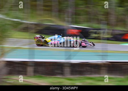 Sao Paulo, BRA. 08/11/2025. Franco Colapinto d'Argentine au volant de la BWT Alpine F1 Team A525 Renault (43), lors de la formule 1 MSC Cruises Grande Premio de Sao Paulo 2025. Crédit : Alessio Morgese / Alamy Live news Banque D'Images