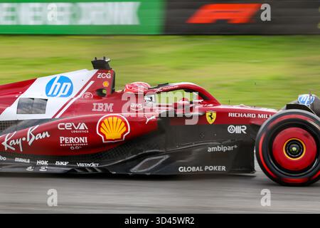 Sao Paulo, BRA. 08/11/2025. Charles Leclerc de Monaco pilotant la (16) Scuderia Ferrari HP SF-25 Ferrari, lors du Formula 1 MSC Cruises Grande Premio de Sao Paulo 2025. Crédit : Alessio Morgese / Alamy Live news Banque D'Images