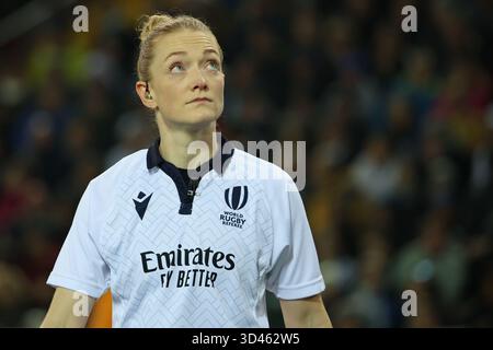 Udine, Italie. 08/11/2025, Udine, Bluenergy Stadium, QUILTER NATIONS SERIES semaine 2 : Italie vs Australie, Hollie Davidson (SRU - arbitre adjoint) crédit : Just Pictures GmbH/Alamy Live News Banque D'Images
