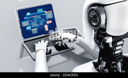 Développement logiciel ou travail de programmation avec écran de codage de divers langages de programmation comme HTML, , et C Brisk pour une nouvelle application Banque D'Images