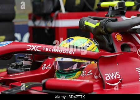 Sao Poulo, Brésil. 8 novembre 2025. Lewis Hamilton (GBR) Scuderia Ferrari SF-25 lors de la course de sprint du Grand Prix F1 du Brésil à l'Autodromo Jose Carlos Pace crédit : action plus Sports/Alamy Live News Banque D'Images