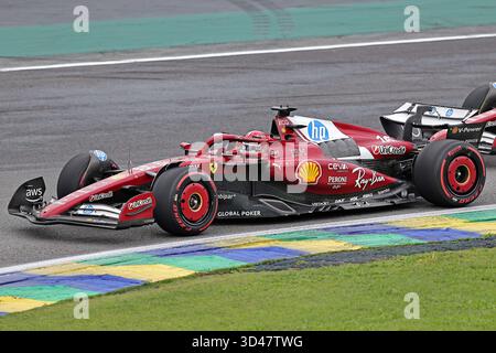 Sao Poulo, Brésil. 8 novembre 2025. Charles Leclerc (mon) Scuderia Ferrari SF-25 pendant la course de sprint du Grand Prix F1 du Brésil à Autodromo Jose Carlos Pace crédit : action plus Sports/Alamy Live News Banque D'Images