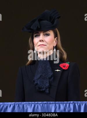 Londres, Royaume-Uni. 9 novembre 2025. La princesse de Galles assiste au Service national du souvenir, le cénotaphe, Westminster. Crédit : Doug Peters/EMPICS/Alamy Live News Banque D'Images