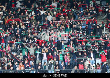 Nimègue, pays-Bas. 09 novembre 2025. NIJMEGEN, 09-11-2025, Goffertstade, saison 2025/2026, football néerlandais Eredivisie, match entre NEC et Groningue, photo montre crédit : Pro Shots/Alamy Live News Banque D'Images