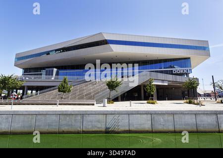 Bâtiment multifonctionnel, centre culturel et bibliothèque Dokk1, Dokken, architecte Schmidt Hammer Lassen, Aarhus, Jutland, Danemark Banque D'Images