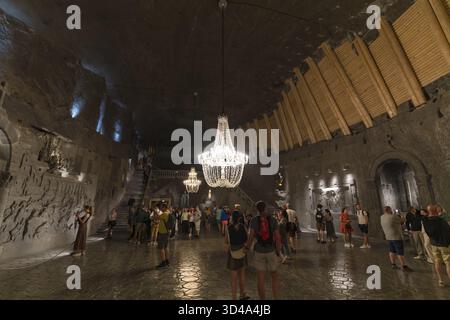 La chapelle de Kinga dans le logo de la mine de sel de Wieliczka à Wieliczka, Pologne Banque D'Images