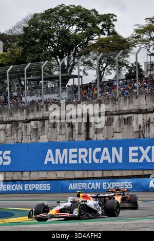Sao Paulo, Brésil. 09 novembre 2025. Liam Lawson (NZL) Racing Bulls VCARB 02. 09.11.2025. Championnat du monde de formule 1, Rd 21, Grand Prix du Brésil, Sao Paulo, Brésil, jour de la course. Crédit : James Moy/Alamy Live News Banque D'Images