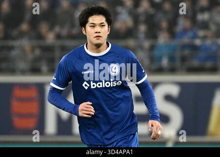 Gand, Belgique. 09 novembre 2025. Atsuki Ito de Gand photographié lors d'un match de football entre KAA Gent et KRC Genk, dimanche 09 novembre 2025 à Gand, le jour 14 de la première division 'Jupiler Pro League' 2025-2026 du championnat belge. BELGA PHOTO MAARTEN STRAETEMANS crédit : Belga News Agency/Alamy Live News Banque D'Images
