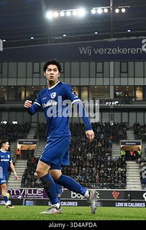Gand, Belgique. 09 novembre 2025. Atsuki Ito de Gand photographié lors d'un match de football entre KAA Gent et KRC Genk, dimanche 09 novembre 2025 à Gand, le jour 14 de la première division 'Jupiler Pro League' 2025-2026 du championnat belge. BELGA PHOTO MAARTEN STRAETEMANS crédit : Belga News Agency/Alamy Live News Banque D'Images