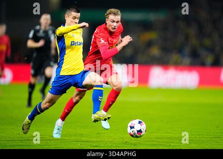 Broendby, Danemark. 09 novembre 2025. 3F Superliga-kampen Mellem Broendby IF og FC Nordsjaelland paa Broendby Stadion i Broendby, soendag den 9. novembre 2025. Crédit : Ritzau/Alamy Live News Banque D'Images