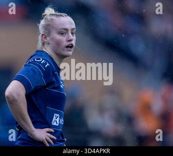 Bristol, Royaume-Uni. 9 novembre 2025. Bristol Bears Women's Millie David, pendant le PWR match at Shaftesbury Park , Bristol Bristol Bears Women v Saracens Women PWR Shaftesbury Park Bristol photo by Martin Edwards/Alamy Live News Sunday9,November,2025Shaftesbury Park,Copyright Martin Edwards tous droits réservés. Image protégée par les lois internationales sur les droits d'auteur crédit : Martin Edwards/Alamy Live News Banque D'Images