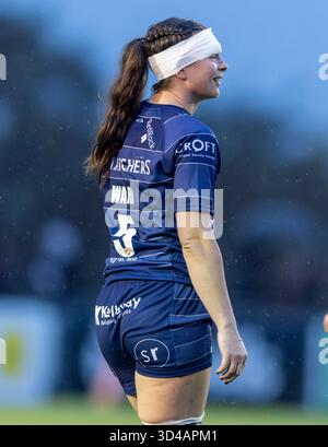 Bristol, Royaume-Uni. 9 novembre 2025. Bristol Bears Women's Abbie Ward (c) pendant le match PWR à Shaftesbury Park , Bristol Bristol Bears Women v Saracens Women PWR Shaftesbury Park Bristol photo par Martin Edwards/Alamy Live News Sunday9,novembre,2025Shaftesbury Park,Copyright Martin Edwards tous droits réservés. Image protégée par les lois internationales sur les droits d'auteur crédit : Martin Edwards/Alamy Live News Banque D'Images